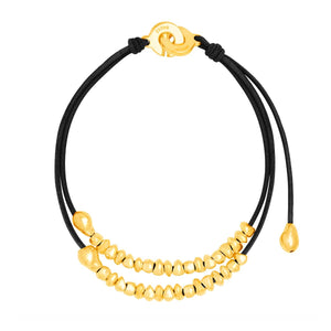 Corintio Gold. Double choker of  fabulous gold metalic pearls.