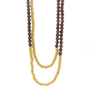 Goa. Fabulos Gemstone and gold necklace with  labradorite stone 6 mm  other gemstones and golden beads 