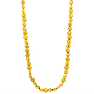 Enna. Classic and elegant long golden beads necklace.