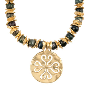 Espardell. Sophisticaded choker semi-precious stones necklace. 