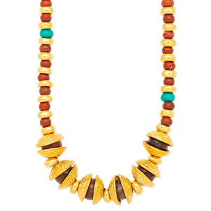 Kailua. Beautiful classic african style necklace, with amazing stones and craftmanship.